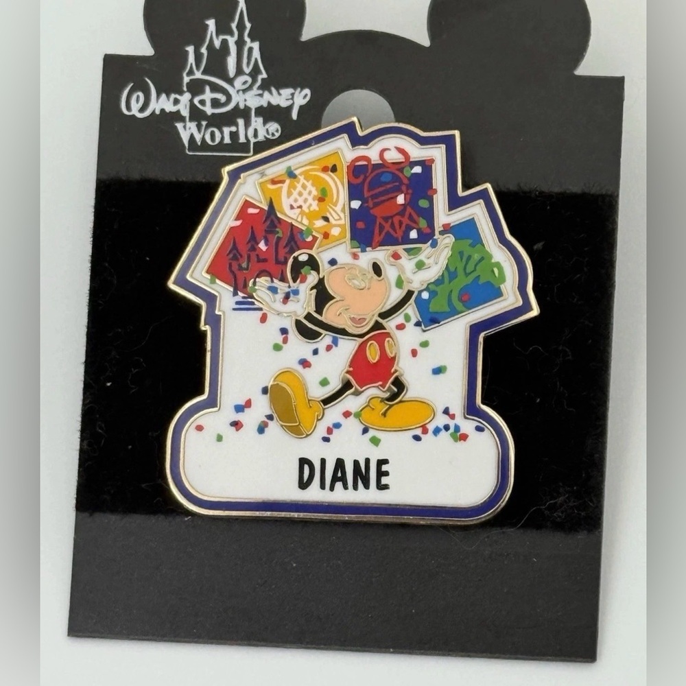Walt Disney World Name Pin & Zipper Pull Diane Lot Of 2 - Picture 4 of 7
